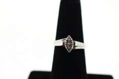 Desirable 10k White Gold Cluster Diamond Ring