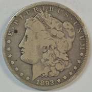 Rare key date 1893-CC Morgan Silver Dollar in circ