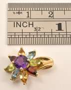 Colorful Stone Flower Pendant