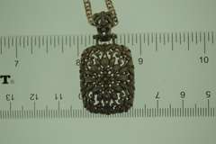 Mexican Sterling Silver Rope Chain And Filigree Pendant