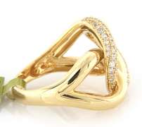 Brand new Yellow Gold Pave Diamond open Link Style Ring