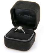 Tiffany & Co Cushion Diamond Solesto Double Frame Engagement Ring