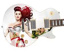 Katy Perry Autographed Custom Graphics Photo Guitar Lp Cd Album ACOA