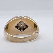 Men's 14kt Yellow Gold & Diamond Band Ring