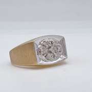 Men's 14kt Yellow Gold & Diamond Band Ring