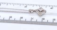 Stunning White Gold Diamond Pendant on Chain