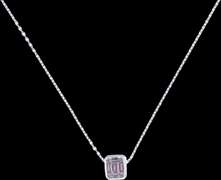 Elegant 18kt white gold necklace with diamond pendant