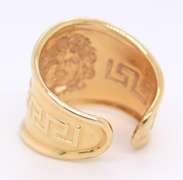 Versace Style Yellow Gold Ring