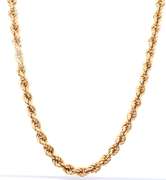 Elegant Yellow Gold Rope Chain Necklace