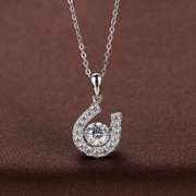 Horse shoe Dancing Stone Pendant