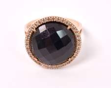 Incredible Checkerboard Cut Gemstone Ring, 18KT