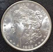 1882-CC Morgan Silver Dollar GSA Box And Papers