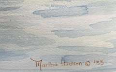 Martha Hudson Lake Scenery Lithograph