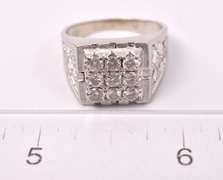 Incredible Men's Approx. 0.90CTW Diamond Ring in 14K White Gold