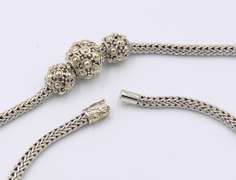 John Hardy Trio Ball Jaisalmer Dot Wheat Chain Necklace