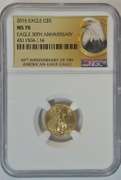 Special NGC MS70 graded 2016 $5 Gold Eagle. 30th Anniversary