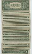 Lot of 30 Series of 1935 $1 Blue Seal Silver Certificates