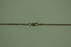 Italian Sterling Silver Rope Chain With Marcasite Pendant