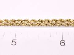 Beautiful Doubled Rope Chain Bracelet in 14K Yellow Gold