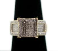 Mesmerizing Square Cluster Diamond Ring with 10k Gold