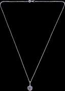 Charming 18kt White Gold Necklace With Heart Shaped Diamond Pendant