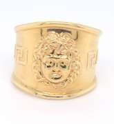 Versace Style Yellow Gold Ring