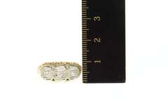 14K Yellow Gold Art Deco Ornate Floral Filigree Statement Ring