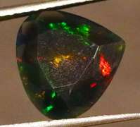 Silky 2.14ct floral fairy fire flashing Black Opal