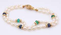 2 Row Pearl Bracelet