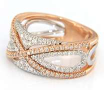 Gabriel & Co Diamond French Pave Set Fancy Anniversary Band
