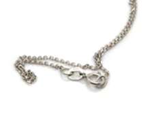 Attractive White Gold Iolite and Pear Diamond Pendant on Chain