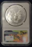 2017-W Burnished Silver Eagle First Day Of Issue Signed By 11th Chief Engraver Elizabeth Jones NGC MS70