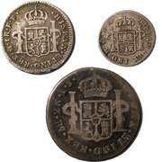 3 Spanish Colonial Coins 1780-1801
