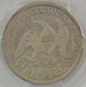 Mint Error 1853 Arrows & Rays Seated Liberty Half. PCGS AU Details