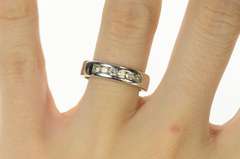 14K White Gold 0.42 Ctw Diamond Channel Wedding Band Ring
