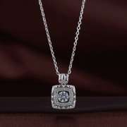 Detailed Square Dancing Stone Pendant