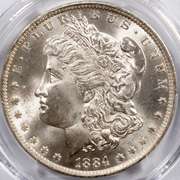 1884 0 Morgan Dollar PCGS MS64