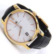 Martin Braun Rose Gold Black Leather Strap Watch
