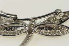 18K White Gold 0.94 Ctw Pave Diamond Dragonfly Statement Pendant