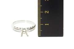 Platinum 0.24 Ctw Diamond Ornate Engagement Setting Ring