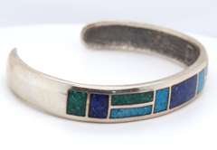 Vintage Sterling Silver Turquoise Cuff Bangle