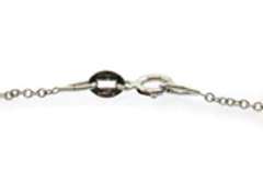 Charming White Gold Blue Sapphire and Diamond Pendant on Chain