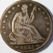 1855 Arrows Seated Half Dollar