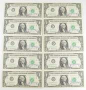 Lot (13) 1969 $1 Federal Reserve Notes - Courtesy Signed