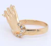 Fantastic 18kt Hand Holding Marquise Diamond Ring