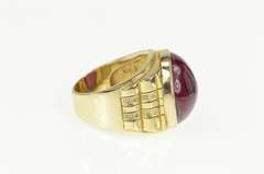 14K Yellow Gold 26.20 Ctw Tourmaline Diamond Statement Ring