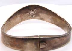 Vintage Sterling Silver Mexico Signed Cuff Bangle