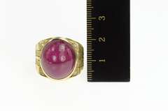 14K Yellow Gold 26.20 Ctw Tourmaline Diamond Statement Ring