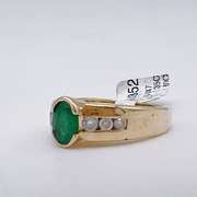 14kt Gold, Emerald, & Diamond Cocktail Ring