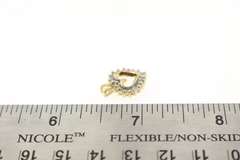 10k Gold Heart Pendant with Diamond Circumference